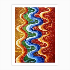 Abstract Of A River Art Print