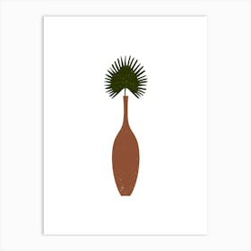 Palm Leaf In A Vase Art Print