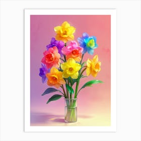 Daffodils In A Vase Art Print