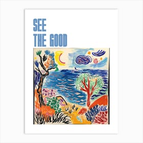 See The Good Poster Seaside Painting Matisse Style 12 Art Print