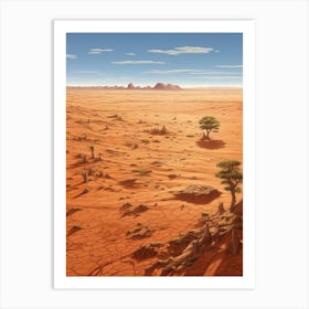Simpson Desert Pixel Art 4 Art Print