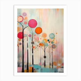 Abstract Trees modern Painting Art Print