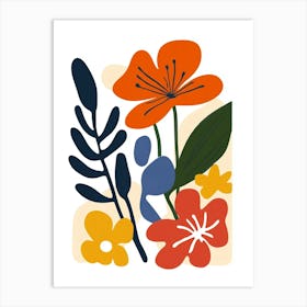 Abstract Floral Print 4 Art Print