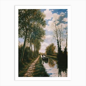 Boat On A Canal Art Print