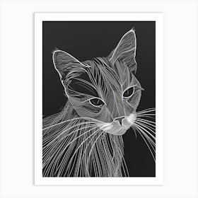 Colorpoint Shorthair Cat Minimalist Illustration 3 Art Print