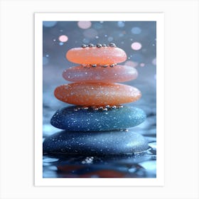 Pebbles On Water 2 Art Print