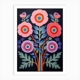 Flower Motif Painting Anemone 5 Art Print