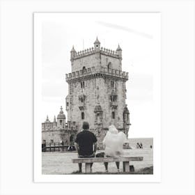 Views Of The Tower Of Belem in Lisbon, Portugal Art Print