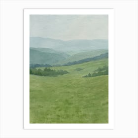 Landscape - Green Valley Art Print