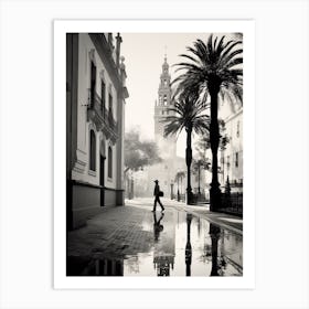 Seville, Spain, Black And White Analogue Photography 2 Art Print