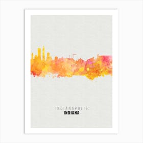 Indianapolis Indiana City watercolor Art Print