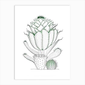 Easter Cactus William Morris Inspired Art Print