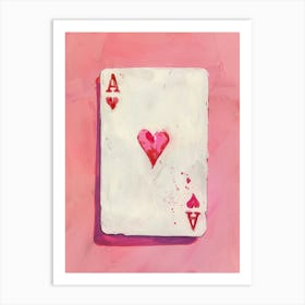 Ace of Hearts Playing Card Dorm Print Art Print