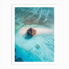 Maldives Island Hut Art Print