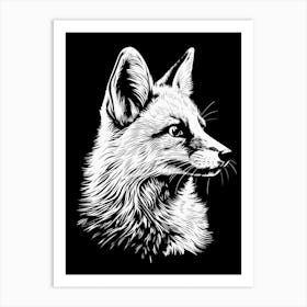 Fox Portrait Illustration 3 Art Print