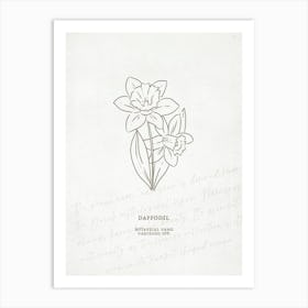 Daffodil Birth Flower | Antique Art Print