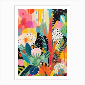 Trendy Abstract Maximalist Living Room Art Art Print