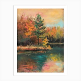 Autumn By The Lake 1 Art Print