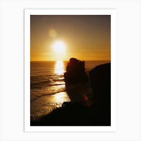 Sunset At Great Ocean Road Art Print