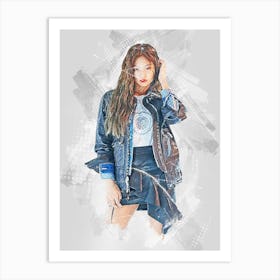 Jennie Black Pink Art Print