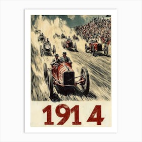 Aihrgdesign A Vintage Poster Of An Automobile Rally In 1914 F 47bb7037 B156 4dff 87a2 Af45aa993569 2 Art Print