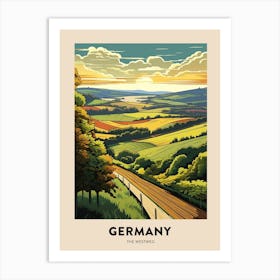 The Westweg Germany 3 Vintage Hiking Travel Poster Art Print