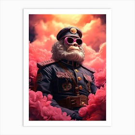 Monkey Captain Art Print