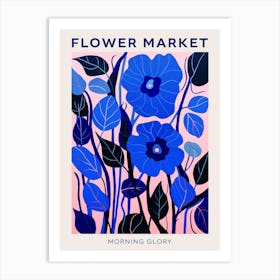 Blue Flower Market Poster Morning Glory 5 Art Print