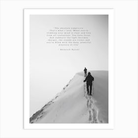 Inspiring Climbing Mountaineering  Art Print