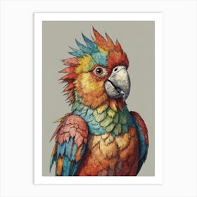 Colorful Parrot 34 Art Print