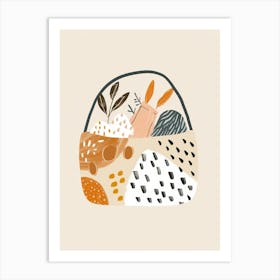 Basket Illustration Art Print