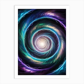 Spiral Galaxy Background Art Print