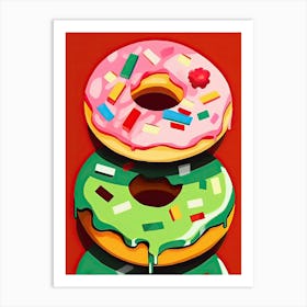 Fun Donuts Illustration 1 Art Print