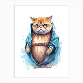 Exotic Shorthair Cat As A Jedi 4 Art Print