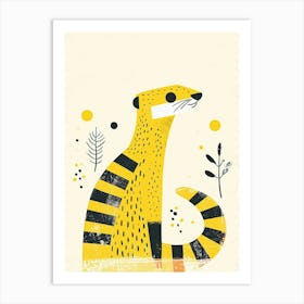 Yellow Ferret 4 Art Print