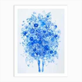 Blue Flowers 75 Art Print