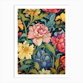 Floral Wallpaper 171 Art Print