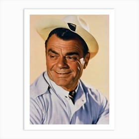 Ernest Borgnine Retro Collage Movies Art Print