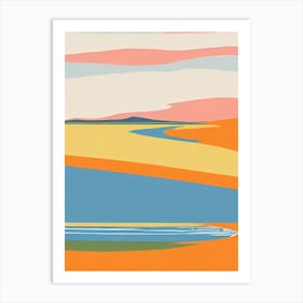 Outer Banks Beach North Carolina Midcentury Art Print