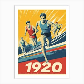 Aihrgdesign A Vintage Sports Poster For The 1920 Antwerp Olym B2ca6420 A81b 458b B17a 3f2b67eeae45 1 Art Print