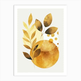 Autumn Leaves Watercolor Painting 3 Art Print