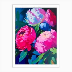 Alexander Fleming Peonies Colourful Painting Art Print