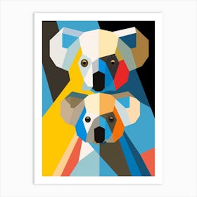 Koala Abstract Pop Art 3 Art Print