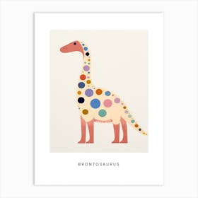 Nursery Dinosaur Art Brontosaurus Poster Art Print