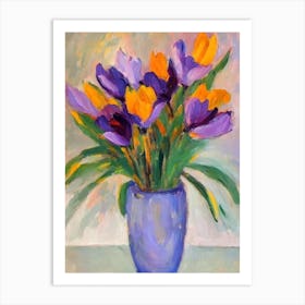 Crocus  Matisse Style Flower Art Print