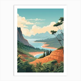 Kauai Hawaii, Usa, Graphic Illustration 1 Art Print