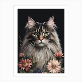 Maine Coon Cat Art Print