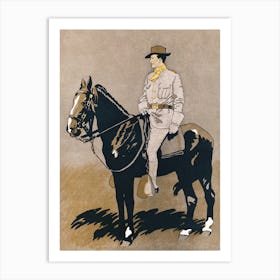Soldier Riding A Horse (1898), Edward Penfield Art Print
