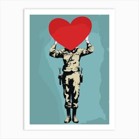 Soldier With A Heart Art Print