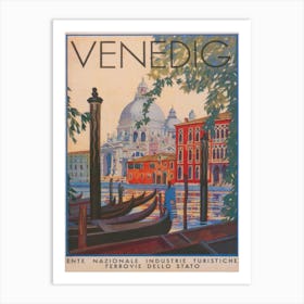 Venice Italy Vintage Travel Poster 2 Art Print